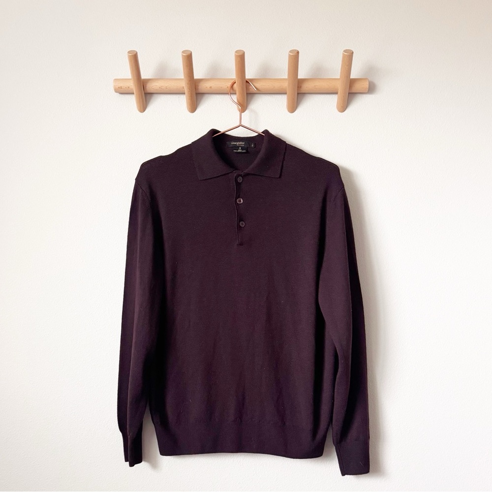 Giorgiolini Brown Merino wool polo sweater